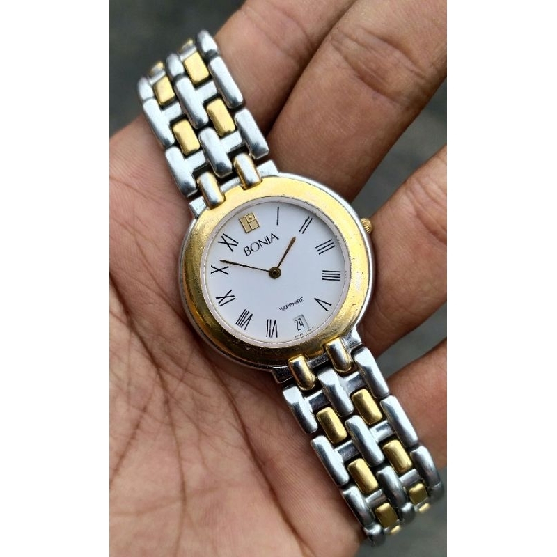 Jam Tangan Bonia Sapphire Quartz Swiss Made Original