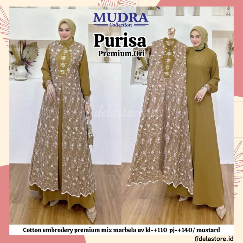 Mudra Hijab | Gamis Wanita | Gamis Pesta | Dress Kondangan | Gamis Mudra | Gamis syari | Midi Dress 