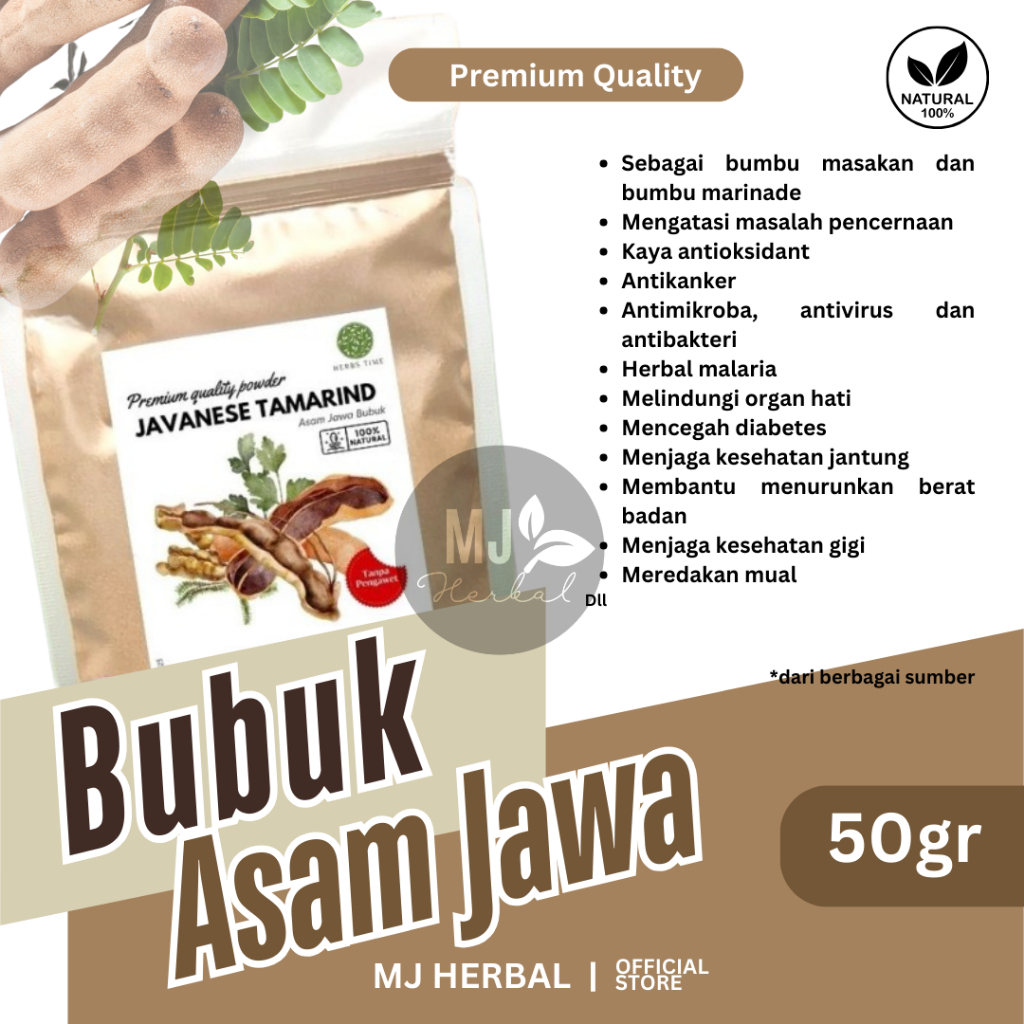 

Asam Jawa Bubuk 50gr Javanese Tamarind Powder - MJ Herbal