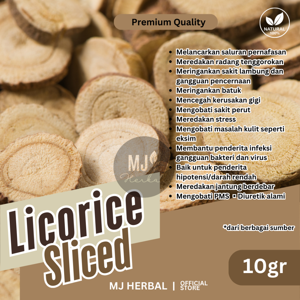

Licorice Root Tea 10gr Teh Akar Manis Premium Gan Cao Tea - MJ Herbal