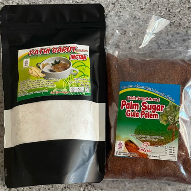 

Tepung Pati Garut instan Sudah tercampur Gula dan Gula aren 100gram Sudah BPOM