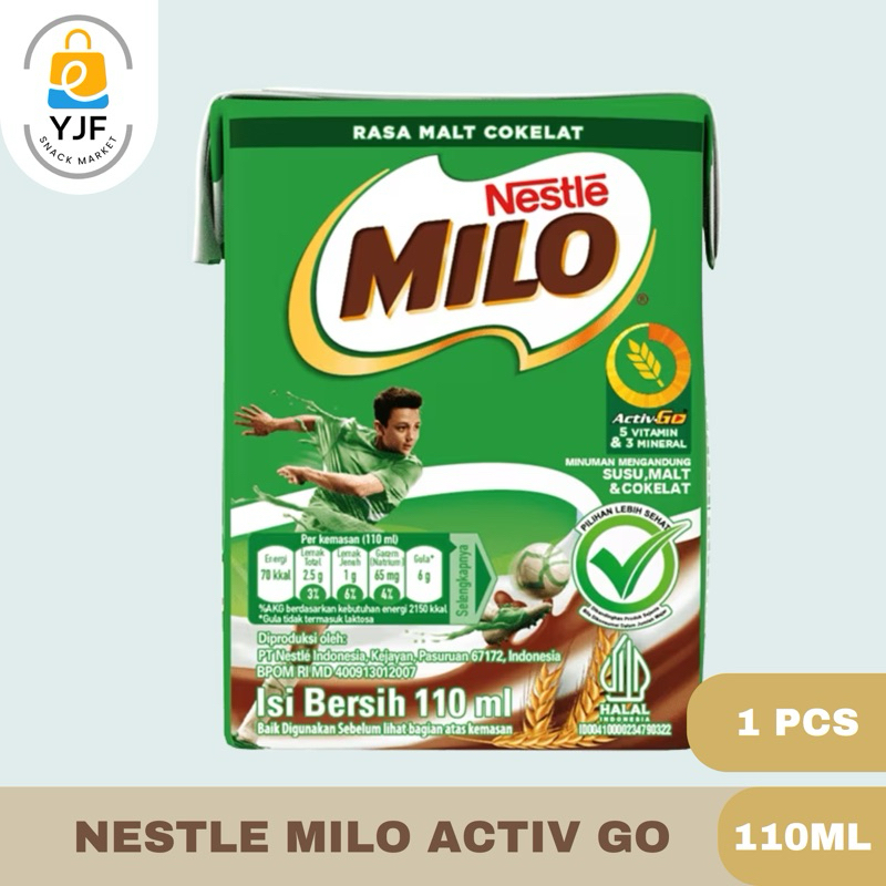 

Nestle Milo Activ Go / Milo Coklat Choco Malt / Coklat Milo Kemasan Kotak 110ml 1PCS