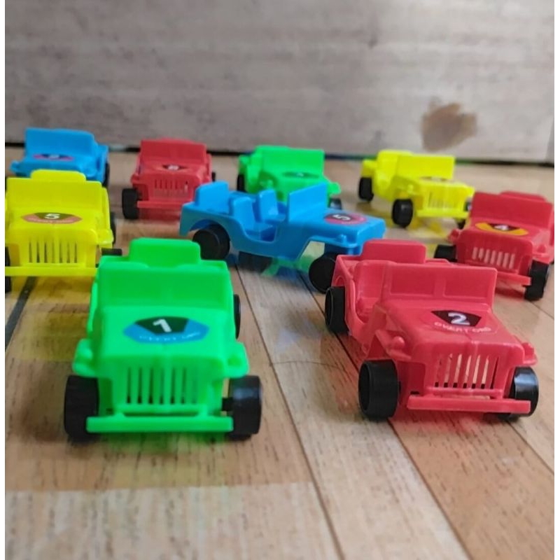 Mainan anak diecast mobil Jeep Willys bahan plastik lucu isi 10pcs murah miniatur Jeep Willys 10pcs