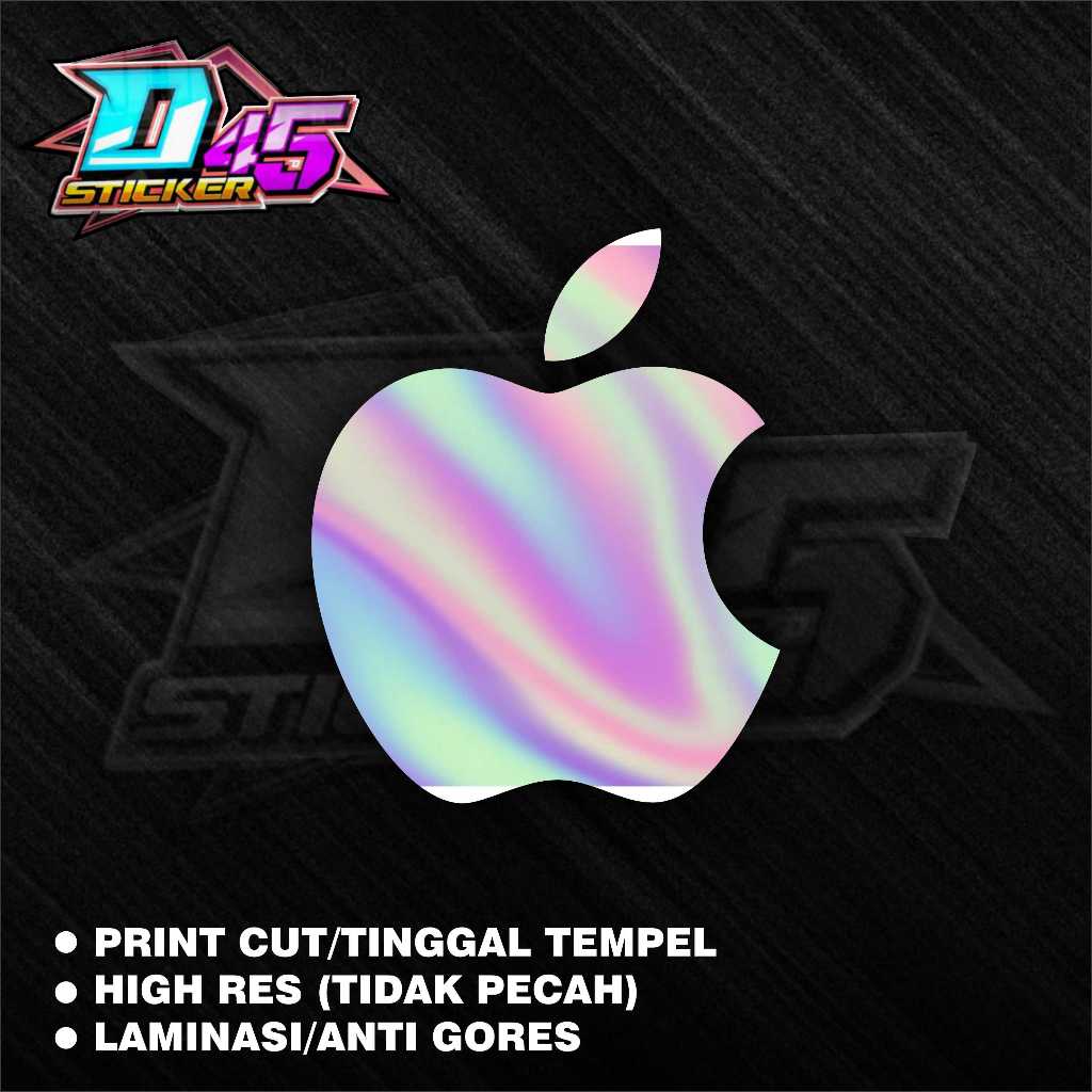 stiker logo APPLE Cocok Untuk ditempel di Laptop,Gitar, Koper, Helm, Motor, Pintu dll