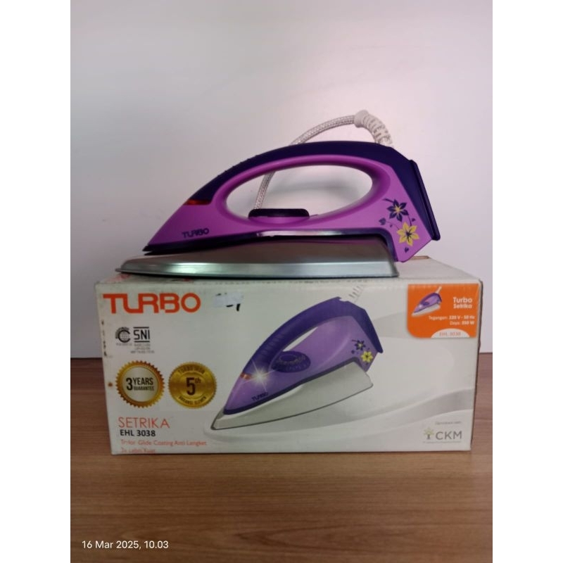 Setrika TURBO EHL-3038/ Gosokan TURBO EHL 3038