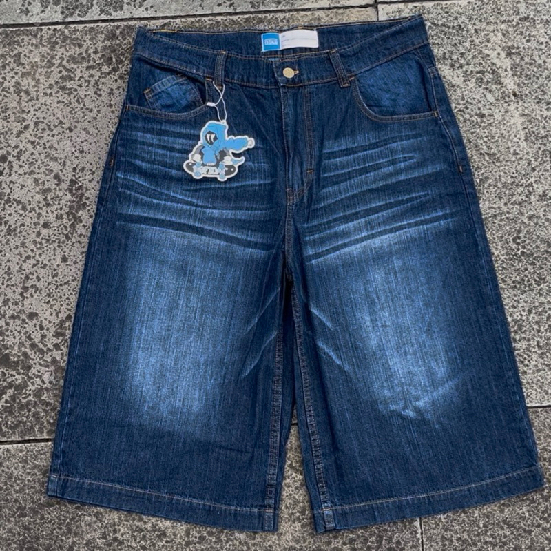 DEFICAT JORTS BAGGY SKATE PANTS Y2K SK8 DENIM