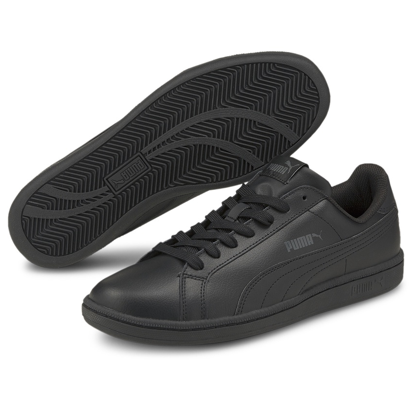 Puma Sepatu Sneakers Kasual Smash L Black-Dark Shadow 356722 04