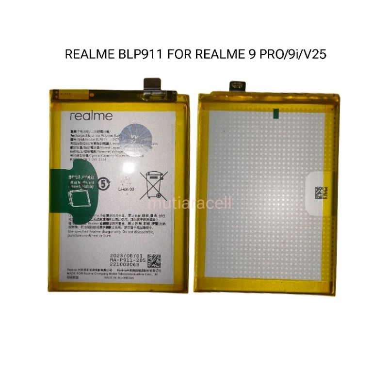 BATERAI BLP911 - BATERAI REALME 9 PRO/ REALME 9i/ REALME V25