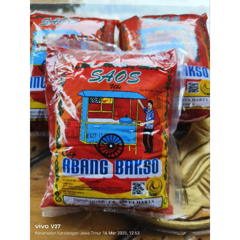 

saos ubi cap abang bakso refill 620 ml grosir