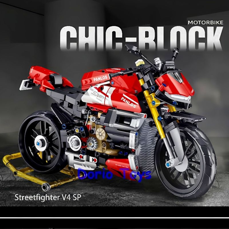 KKV motorbike no 672006 - PANLOS brick naked sport bike | Ducati street fighter V4 SP - LEGO