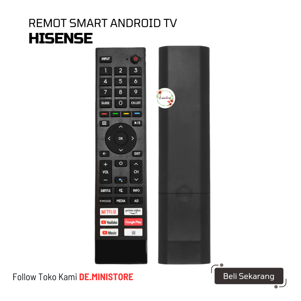 Remote Smart TV Hisense 40E4H 32E5G 43A6500H 50A6500H 55A6500H 32A4200G 43A4200G Remot Pengganti