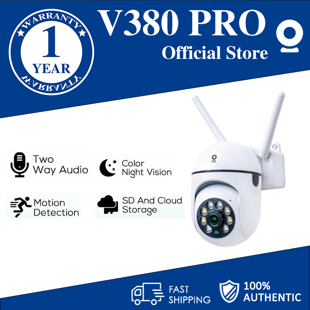 V380 CCTV Kamera IP Kamera Nirkabel Wifi Full HD dengan Penglihatan Malam PTZ  360°