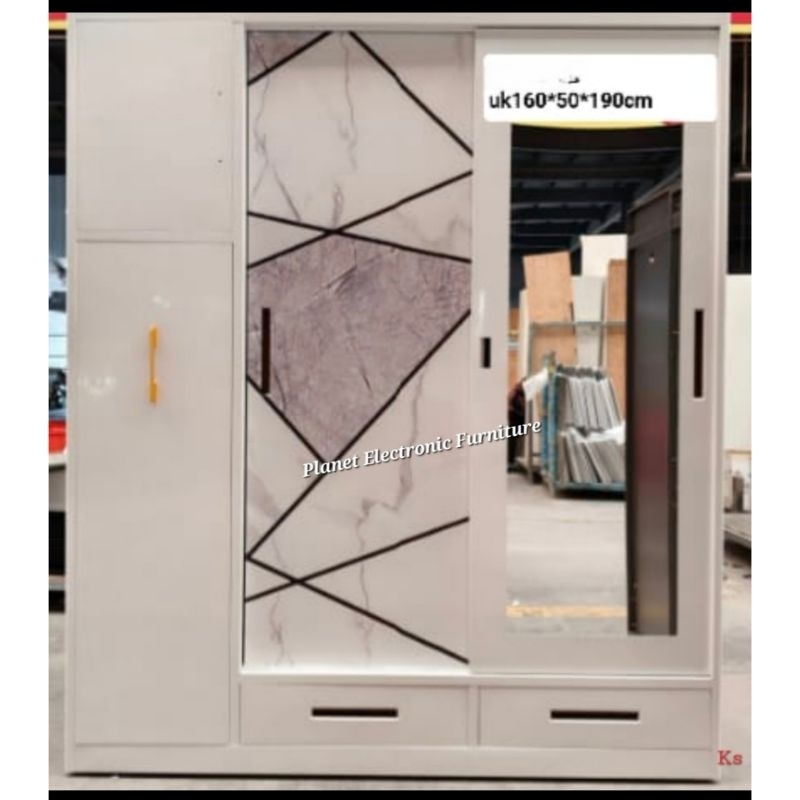 Lemari Pakaian Plat besi lemari Anti rayap Lemari tahan banjir lemari besi lemari baju promo murah