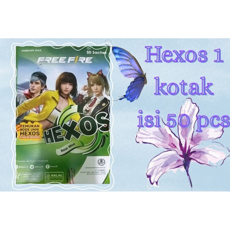 Mamam_Genz Permen Hexos 1 Box Isi 50 Sachet