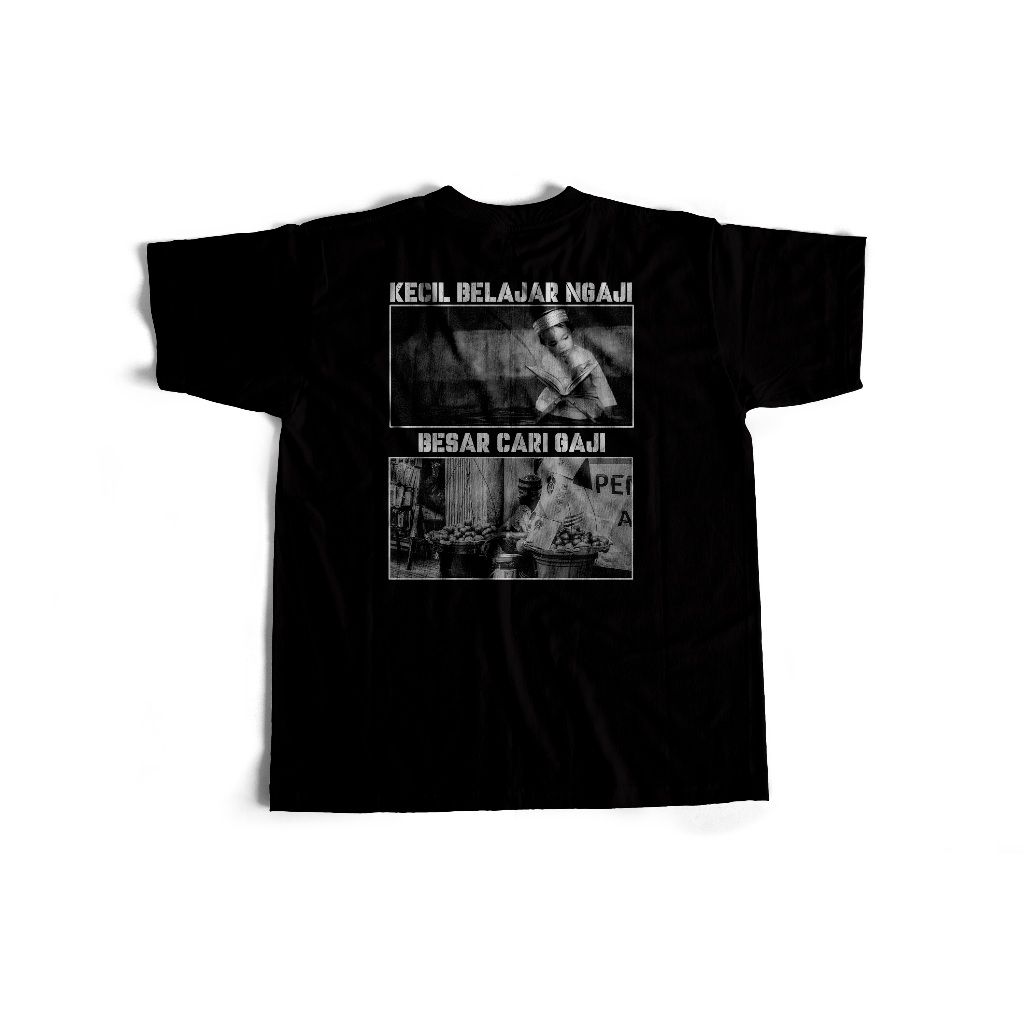 arials Kecil belajar ngaji | Kaos Kata-Kata  | Kaos Distro katun combed 24s - CL 1 Panjang Pria Sabl