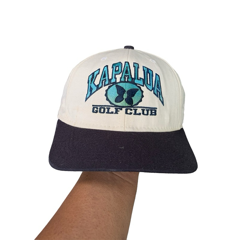 Topi Twotone Dua Warna Vintage Kapalua Golf Simple Dad Caps