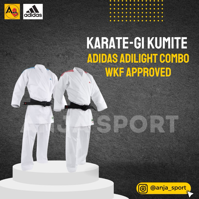 KARATE-GI KUMITE ADIDAS ADILIGHT WKF APPROVED COMBO (2 Baju 1 Celana)