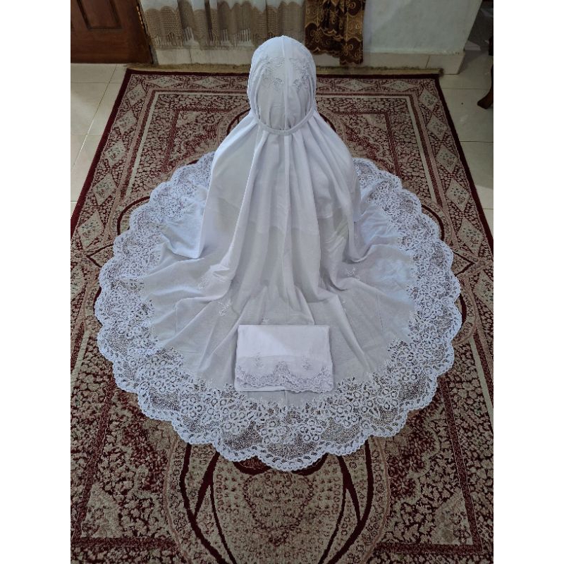 mukena dewasa kerancang katun paris