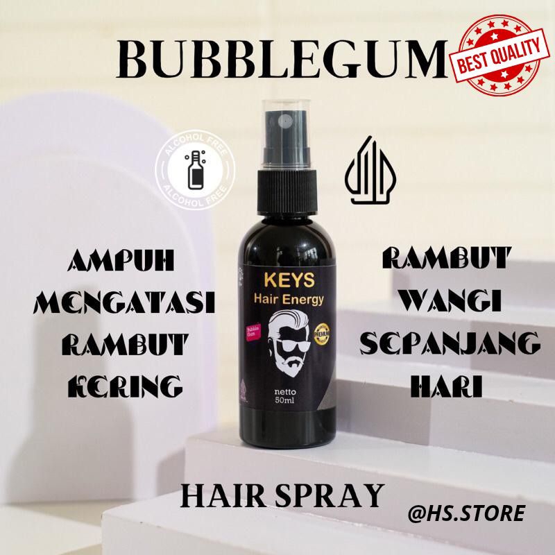 ( PRODUK TERBATAS ) Minyak Rambut Kemiri Hair spray Dari Keys Hair Energy Melembutkan Dan Menutrisi 