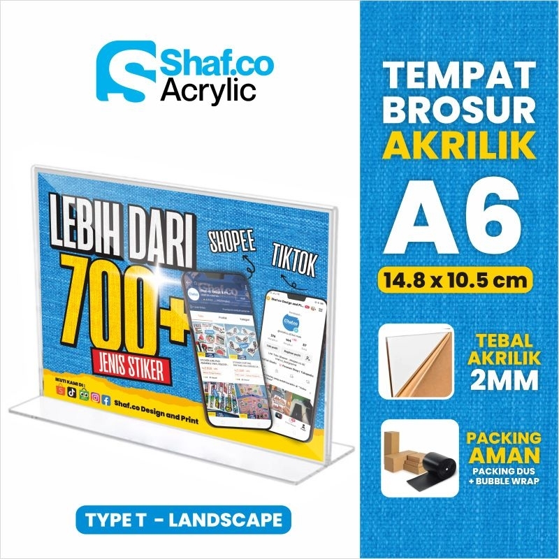 

Akrilik Tent Card Tent Holder / Tempat Brosur Akrilik A6 2mm / Acrylic Qris Barcode // Akrilik Menu // Akrilik Promo