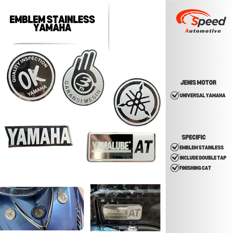 Emblem Stainless Garansi OK Yamalube AT Yamaha Mio