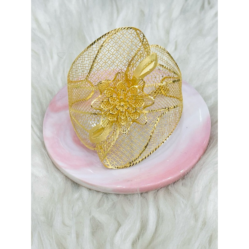 gelang bunga kerawang dove terbaru emas asli kadar 700