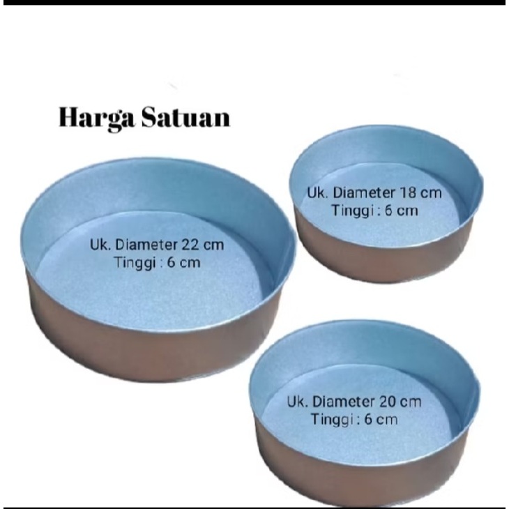 Loyang Bulat Ukuran 18, 20, 22 cm Harga Satuan / Loyang Kue