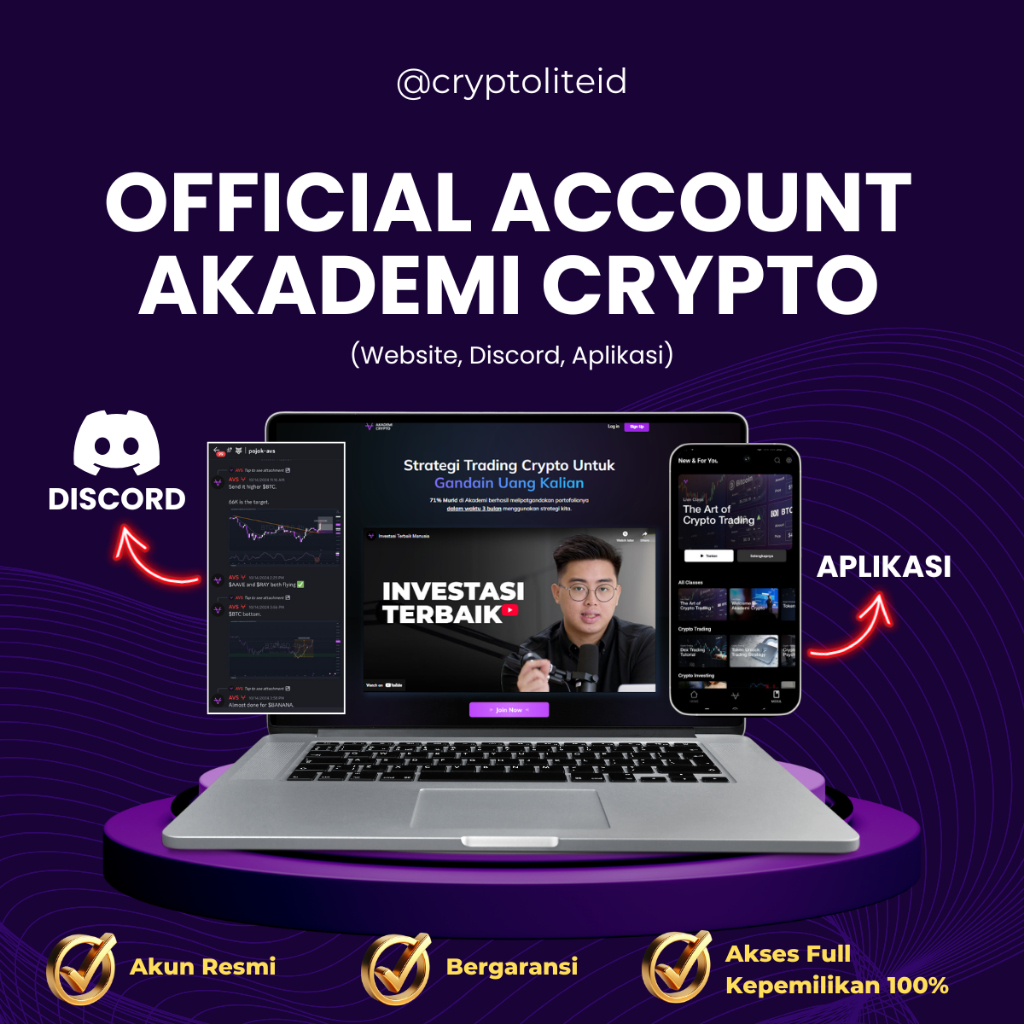 AKUN AKADEMI CRYPTO (AC) OFFICIAL / RESMI (Website, Discord, Aplikasi) | BERGARANSI LIFETIME