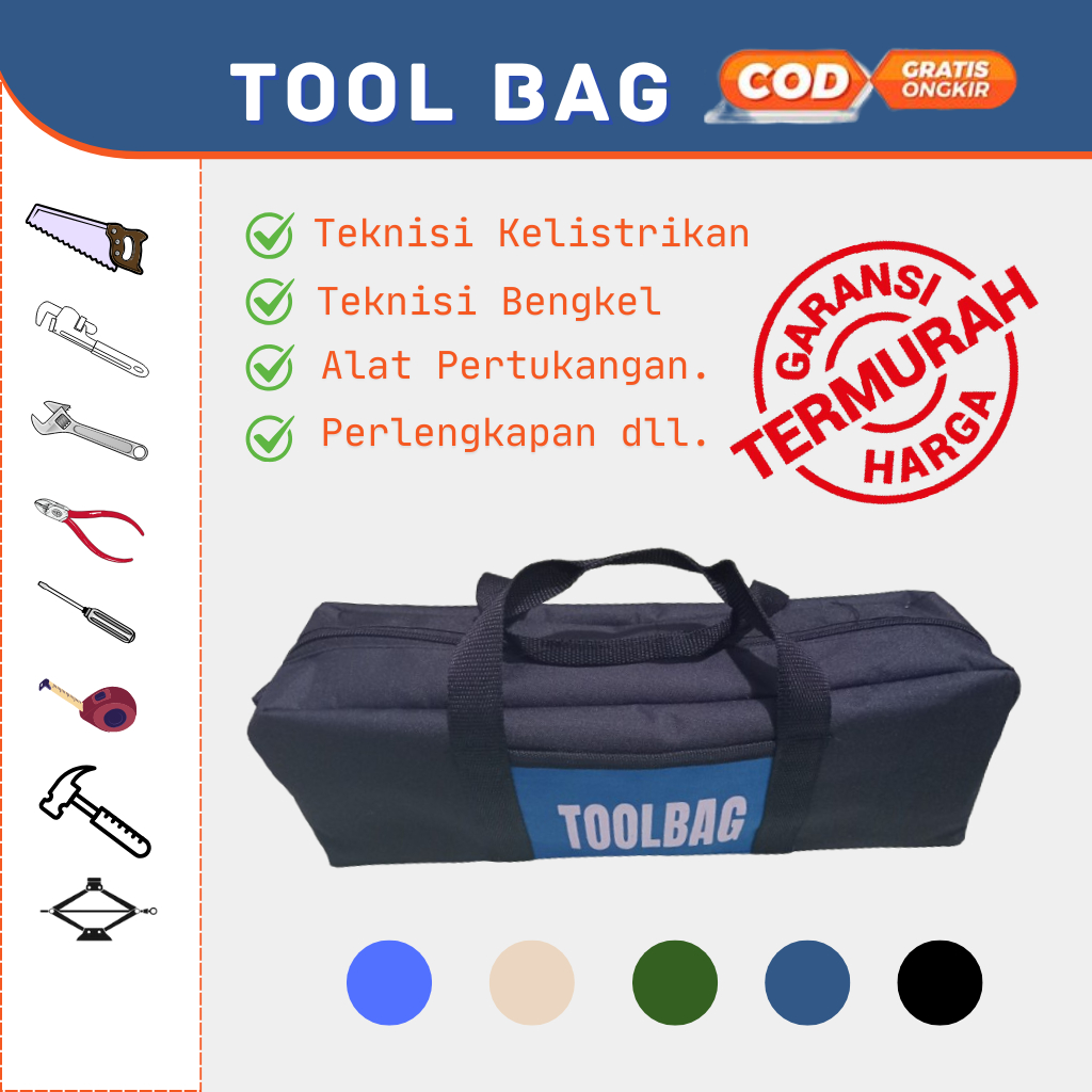 GROSIR Tas Toolbag / Tas Alat / Tas Teknisi Perbaikan / Tas Teralatan bengkel / Tas Dongkrak Mobil /