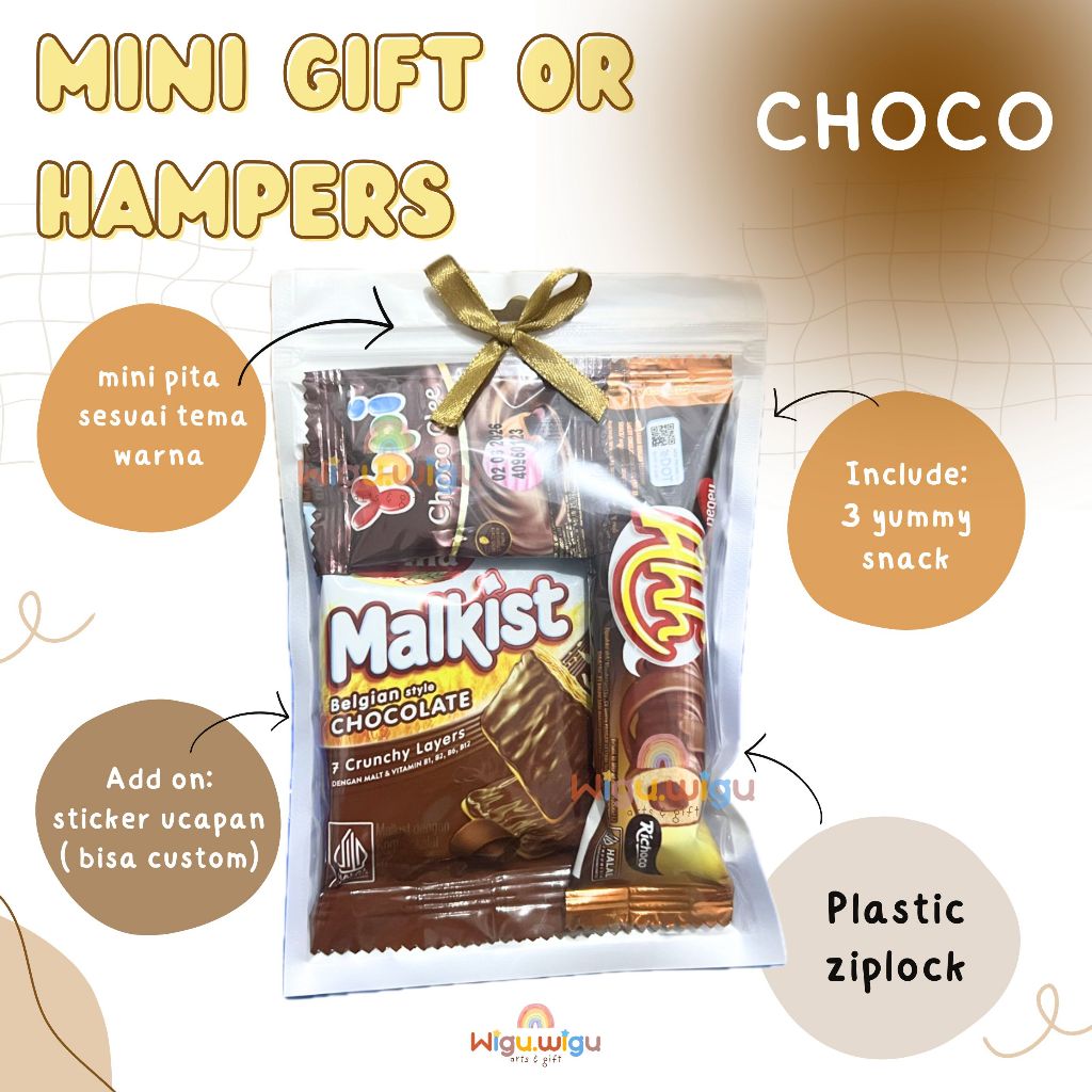 

Mini Hampers Lebaran / Gift Snack Ultah Warna Coklat Orange