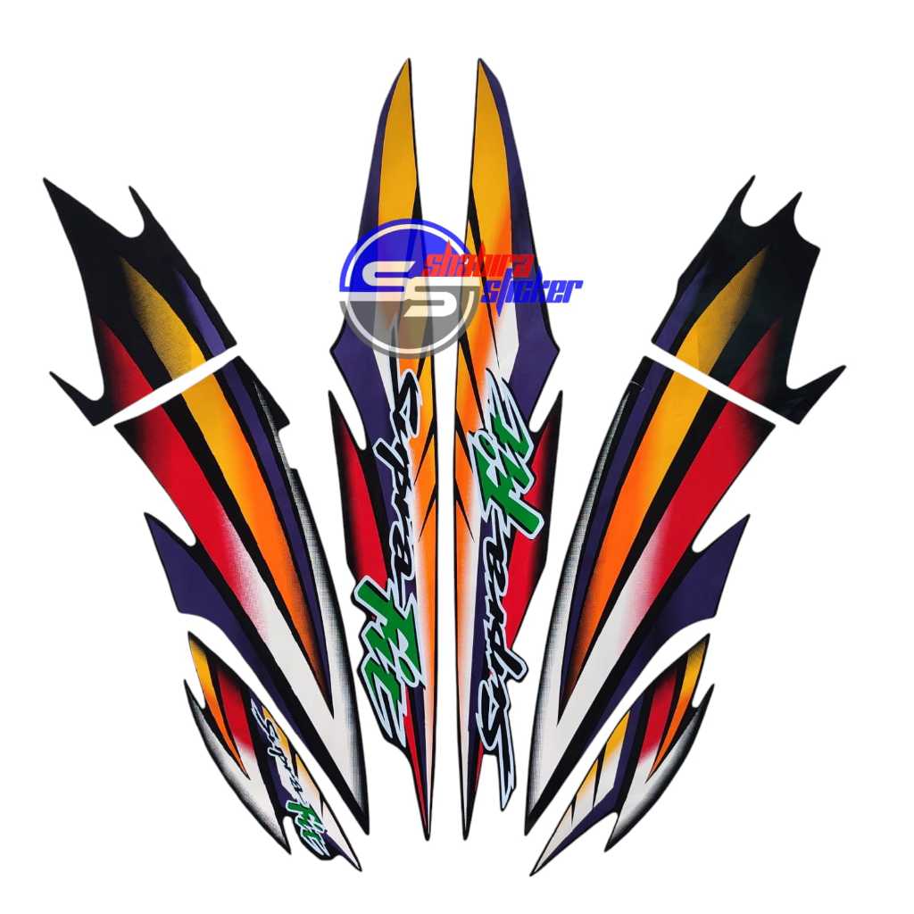 STRIPING MOTOR SUPRA FIT 2005 JARI JARI HITAM STANDAR FULLSET