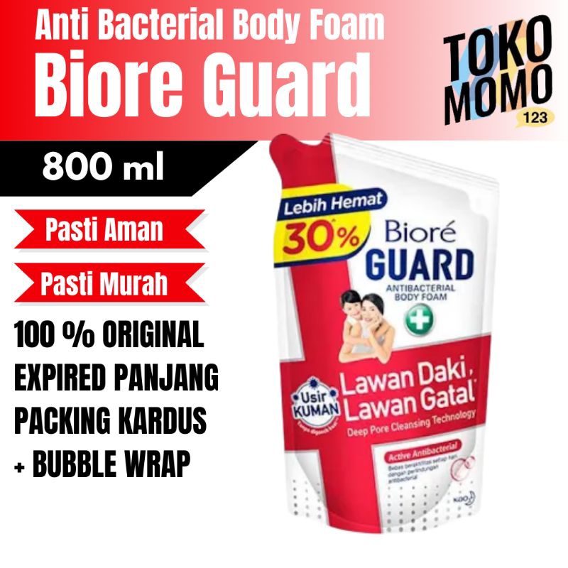 Biore Guard Merah Active Anti Bacterial Body Foam Deep Pore Cleansing 800 ml di Toko Momo123 dari KA