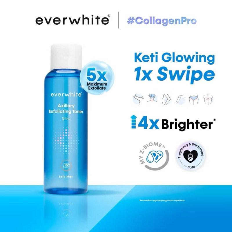 Everwhite Axillary Exfoliating Toner - Eksfoliasi Toner Pencerah Badan Pencerah Ketiak AHA BHA PHA T