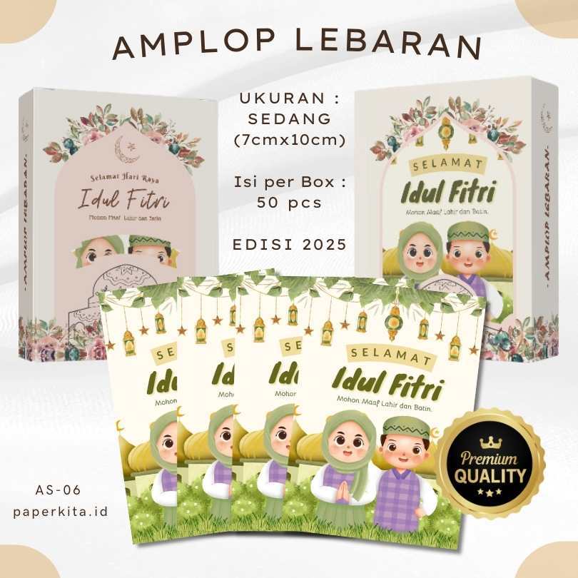 

Amplop Lebaran Medium Ready 50 Pcs Angpao 2025 Box Premium Imlek Idul Fitri Unik Sedang
