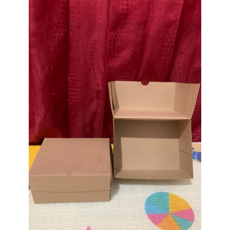 Kardus Box Snack/kue/makanan. Kardus polos coklat uk 14x10x7.