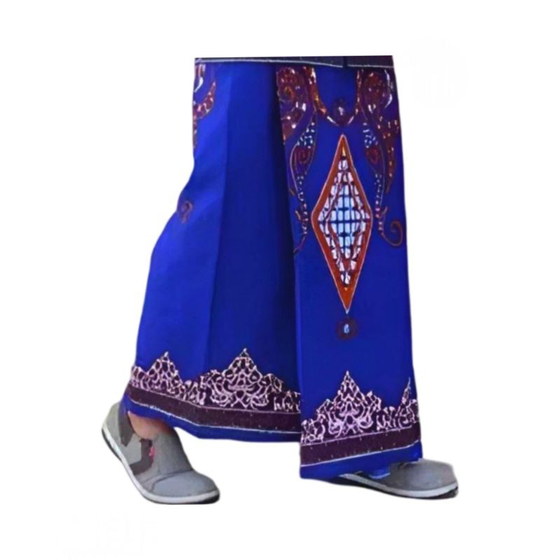 Sarung kain batik pria dewasa permata biru premium modern