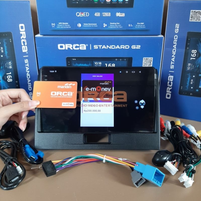 HEAD UNIT ANDROID KARIMUN WAGON ANDROID ORCA STANDARD G2 RAM 4/128 GB NFC 9 INCH INCELL BLACK SCREEN