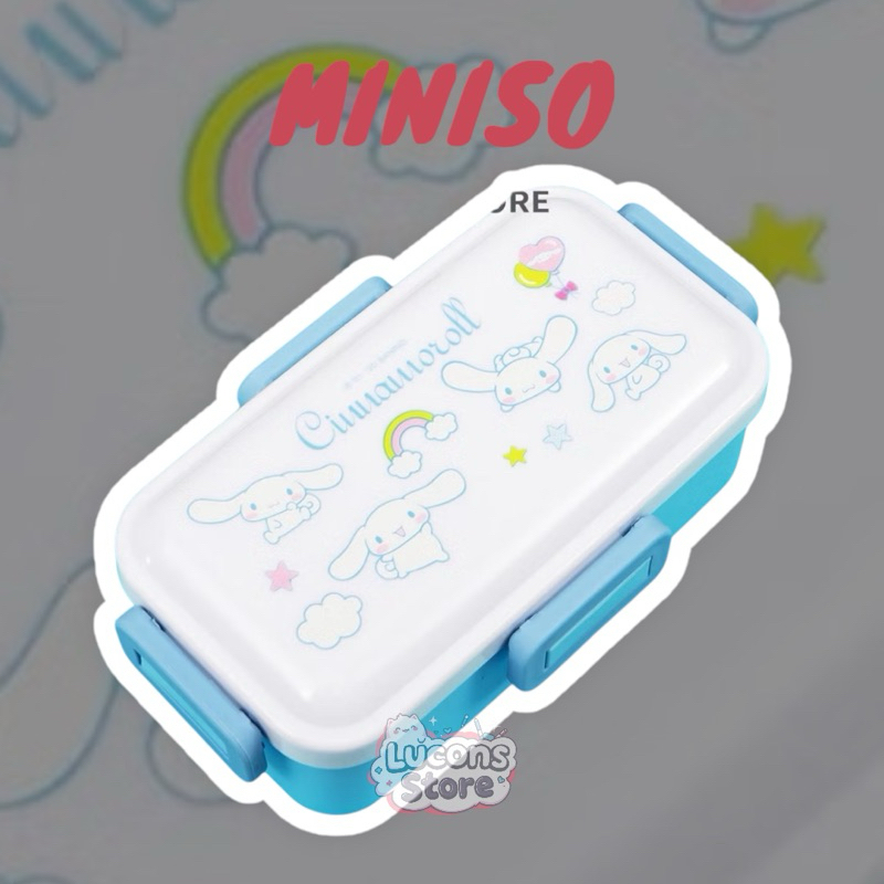Miniso Bento Box Cinnamoroll/My Melody Bento Box with Four Buckles 525ml