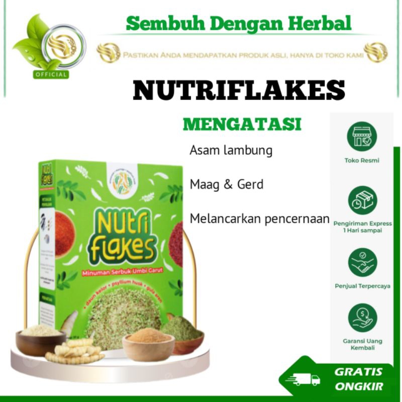 

Nutriflakes Sereal Umbi Garut Mengatasi Asam Lambung Maag Gerd & Melancarkan Pencernaan