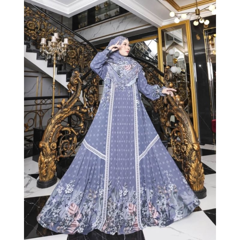 gamis zia callista Inayah Arumi aghnia bazigha set jilbab  by AC Naira dress