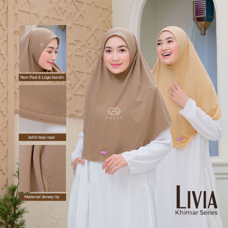 Khimar Livia by Arafa Hijab Size M (jilbab instan jilbab jersey)