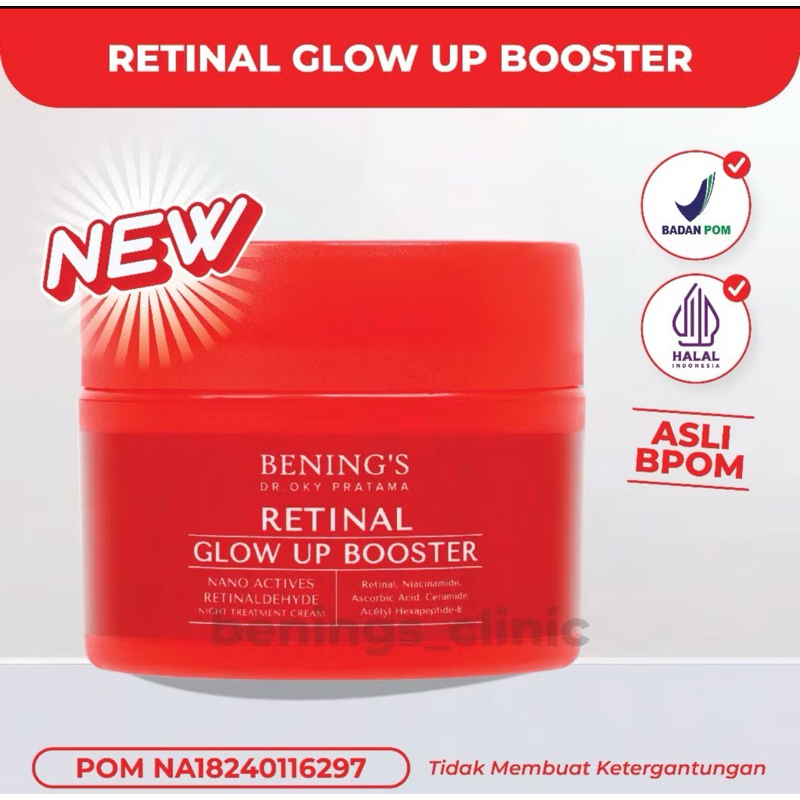 Bening's Retinal Glow Up Booster Benings Skincare Dr Oky [ DOKTIF APPROVED ] - Benings Klinik