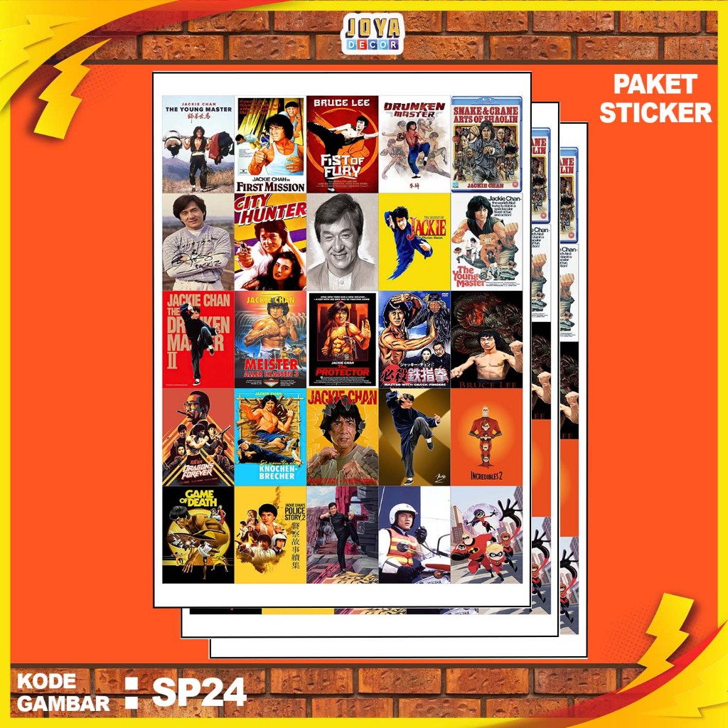 

GAMBAR STICKER JACKIE CHAN / STIKER JACKIE CHAN / PAKET STIKER JACKIE CHAN PER 25 PCS / KODESP24
