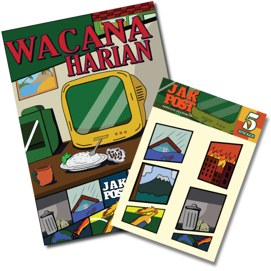

Wacana Harian - Poster A3 & Stiker Vinyl A5 Doff JakPost