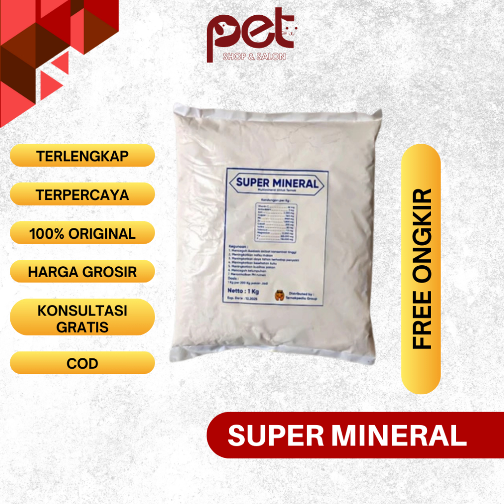 Super Mineral 1 kg - Super Mineral Premix Sapi - Premix Kambing - Mineral Kambing  - Mineral Ternak