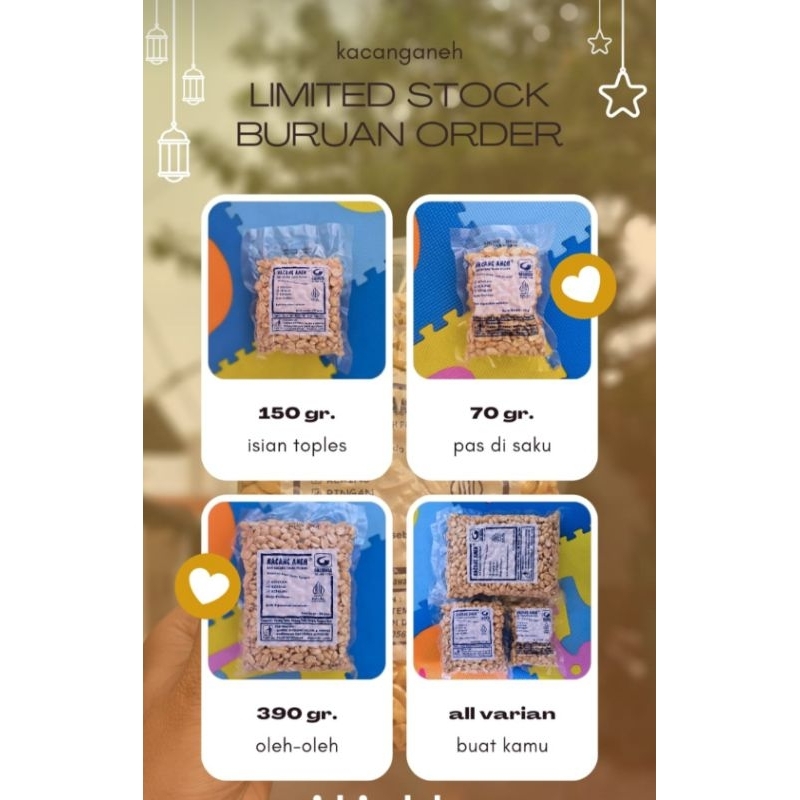 

KACANG ANEH GALARASA 70 gr KACANG SEHAT NO JERAWAT