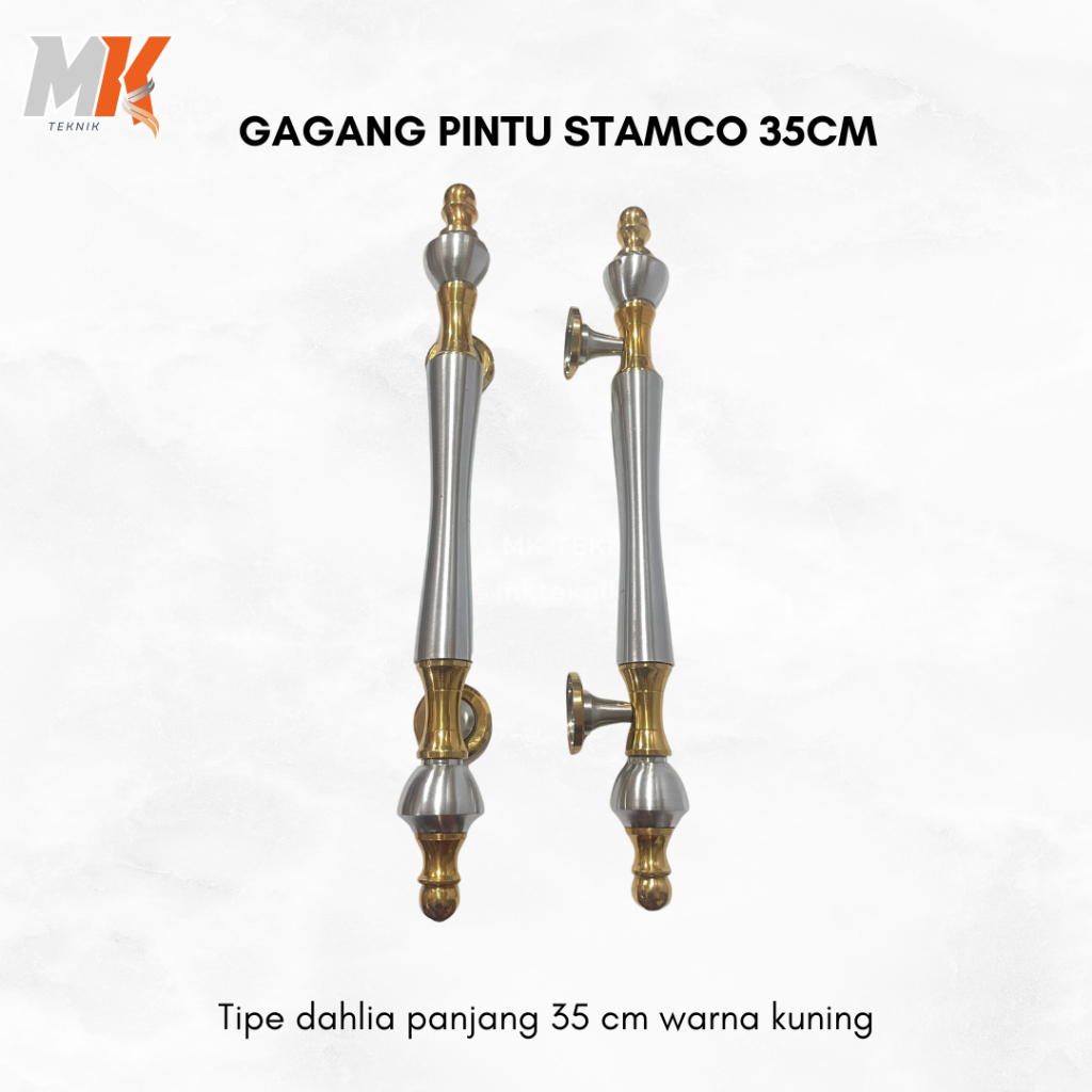 GAGANG PINTU KEBAYA 35 CM STAMCO / HANDLE PINTU KUNING / HANDLE PINTU PUTIH