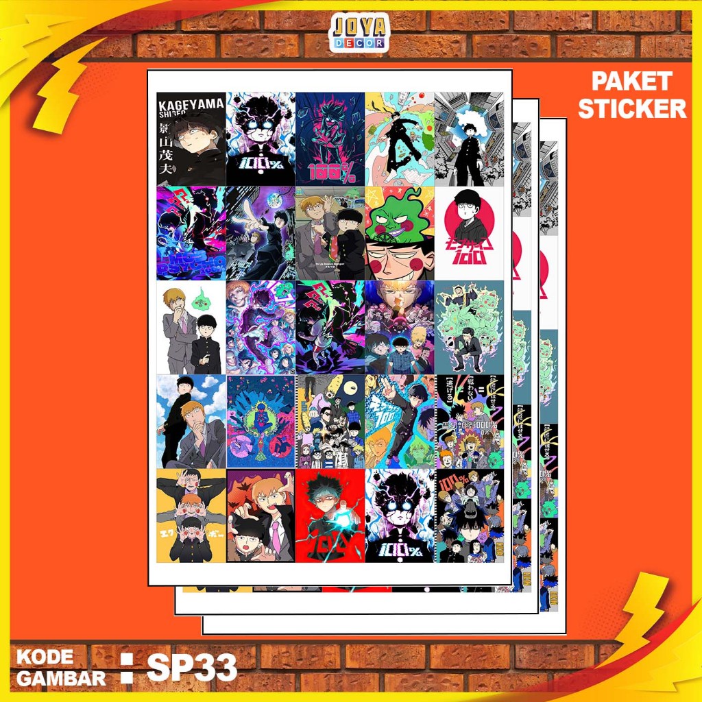 

GAMBAR STICKER KAGEYAMA / STIKER KAGEYAMA / PAKET STIKER KAGEYAMA PER 25 PCS / KODESP33
