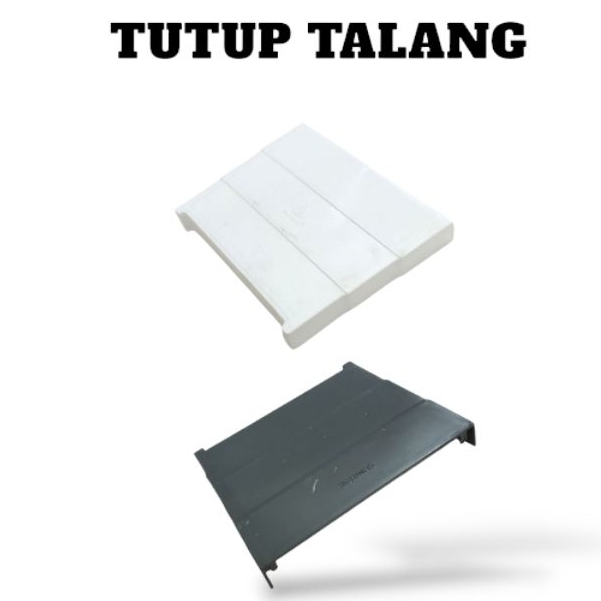 Tutup Talang Kotak 4 Inch / Tutup Talang Pvc / Abu - Putih