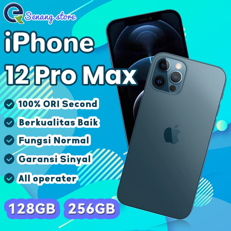 iphone 12 PRO MAX Second 128GB 256GB iCloud aman100% ORIGINAL fullset Mulus Unlocked good condition